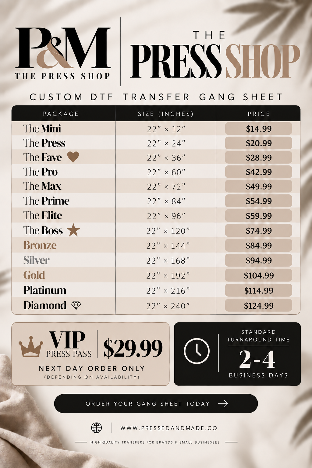 Custom DTF Transfers - Build My Own Gang Sheet